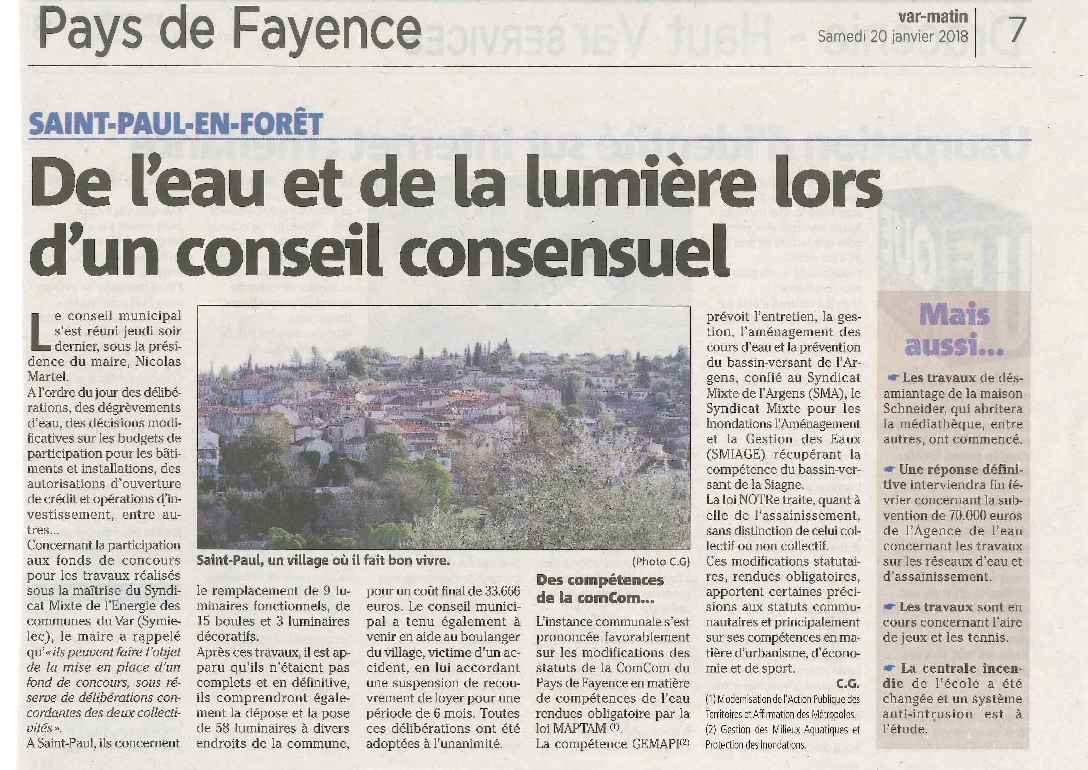 De l'eau et de la lumière lors d un Conseil Consensuel