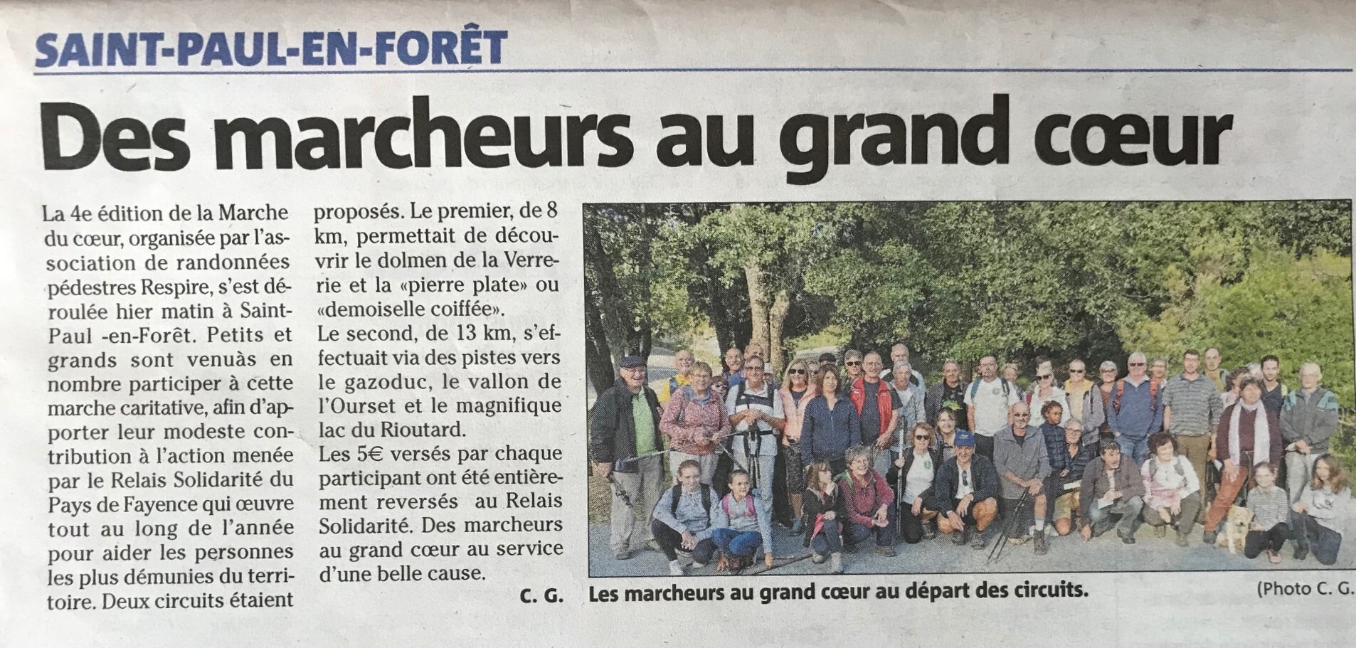 Des marcheurs au grand cœur