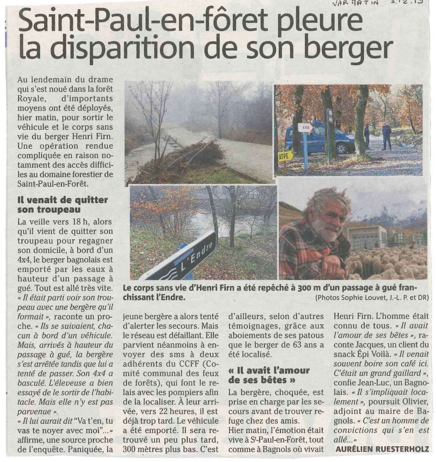 Disparition du Berger