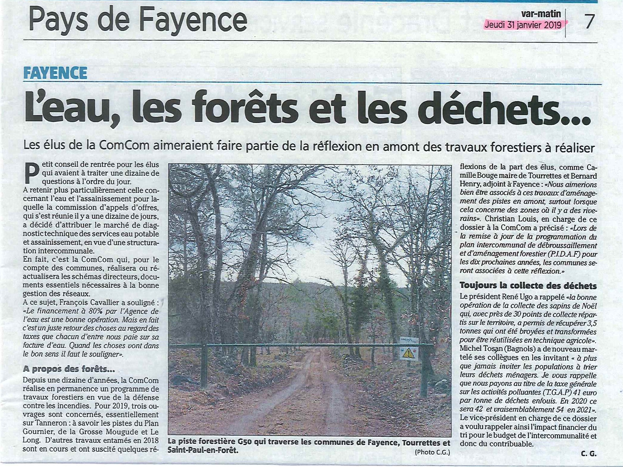 L'eau, les forêts et les déchets