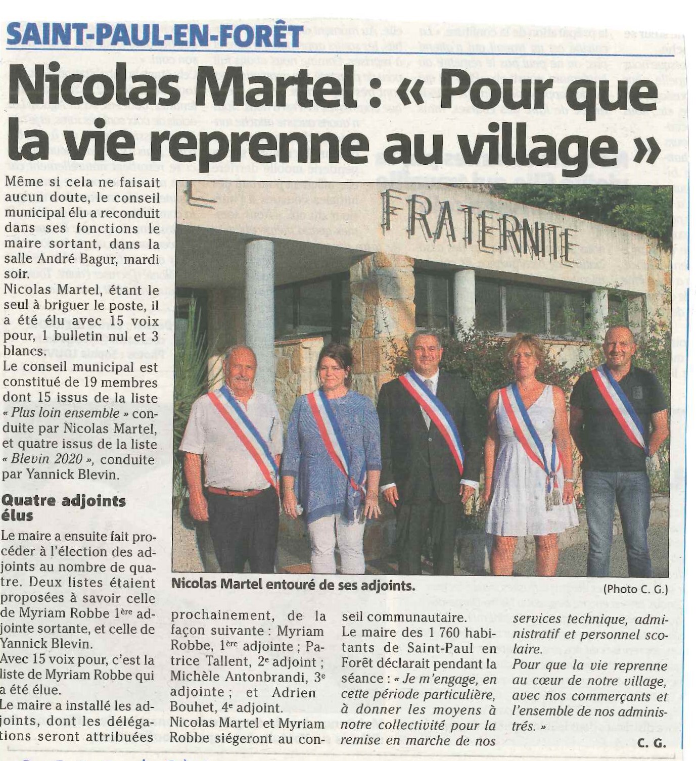 La vie reprend à ST PAUL