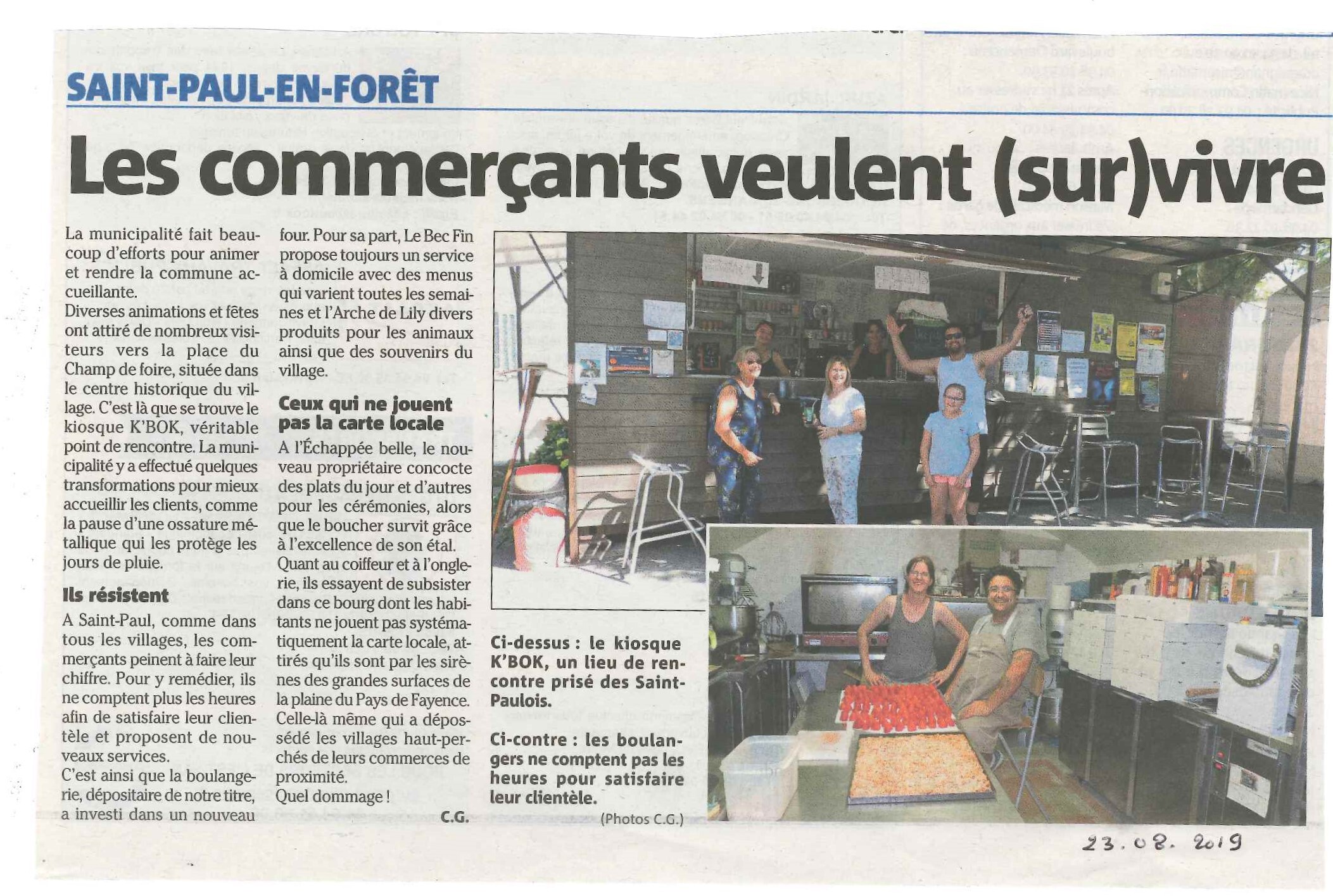 Les commerçants de ST PAUL