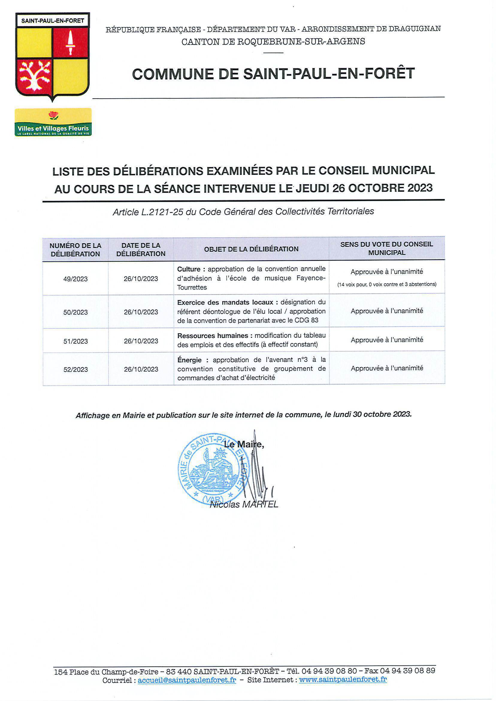 liste delib cm