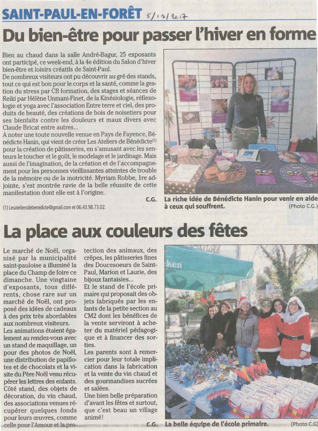 Marché de Noël 3 décembre 2017