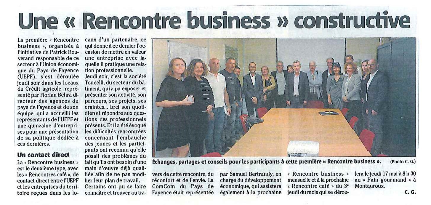 Une rencontre Business