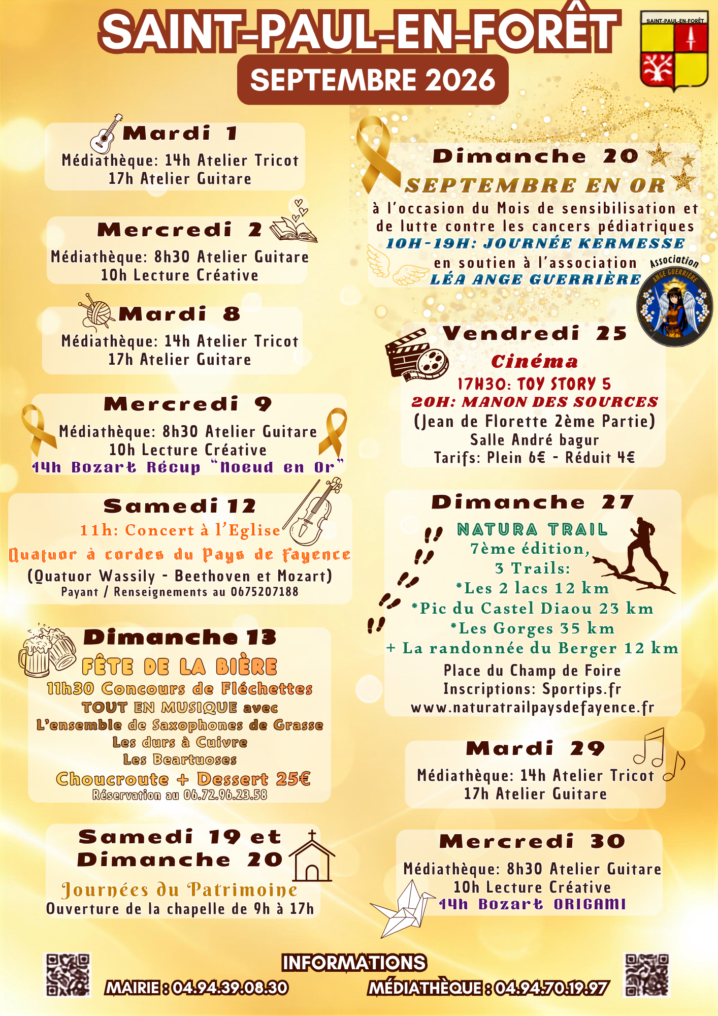 Programme de Septembre