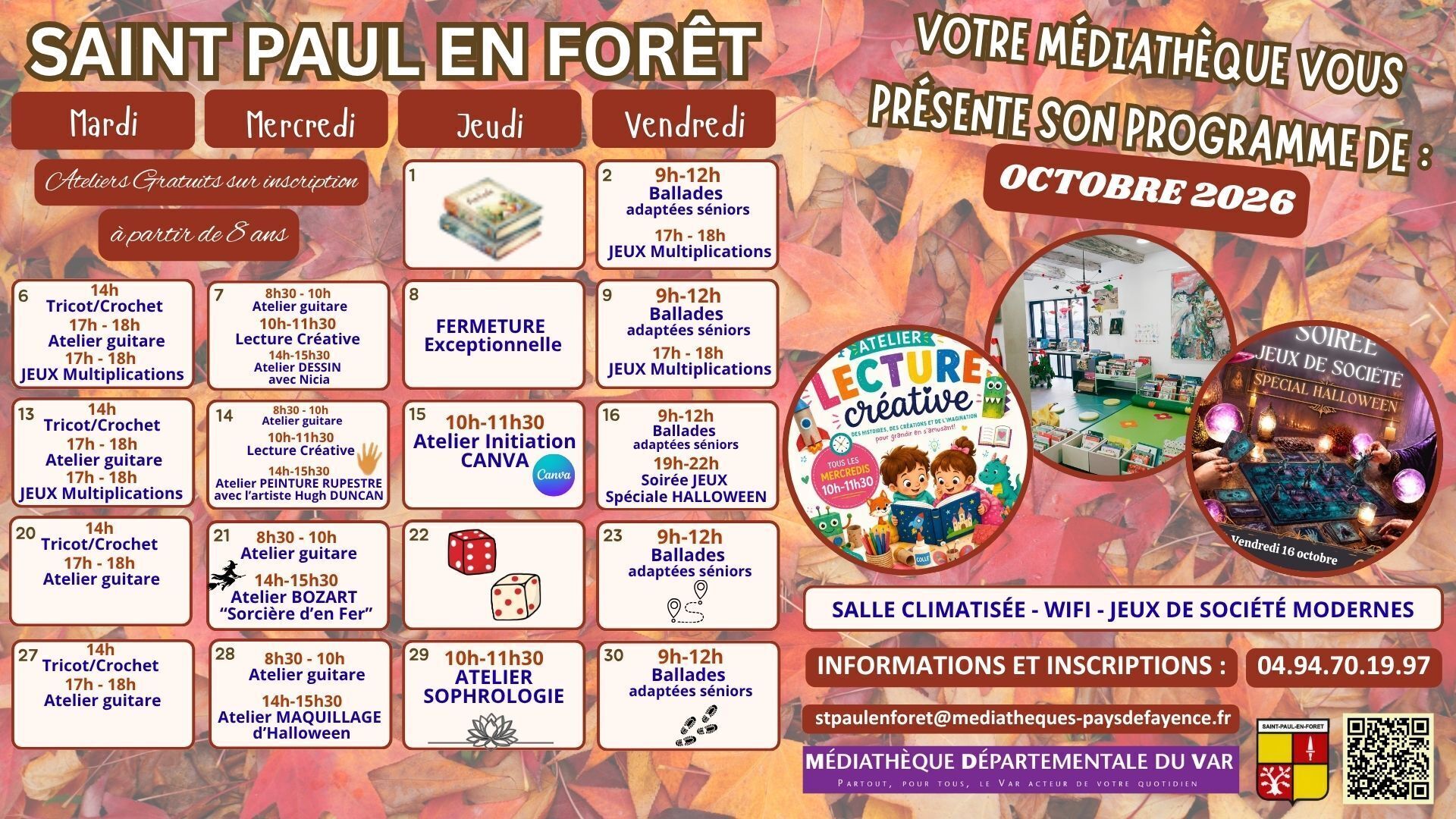 Programme Octobre
