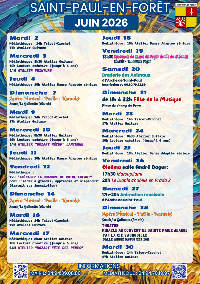 Programme de Juin